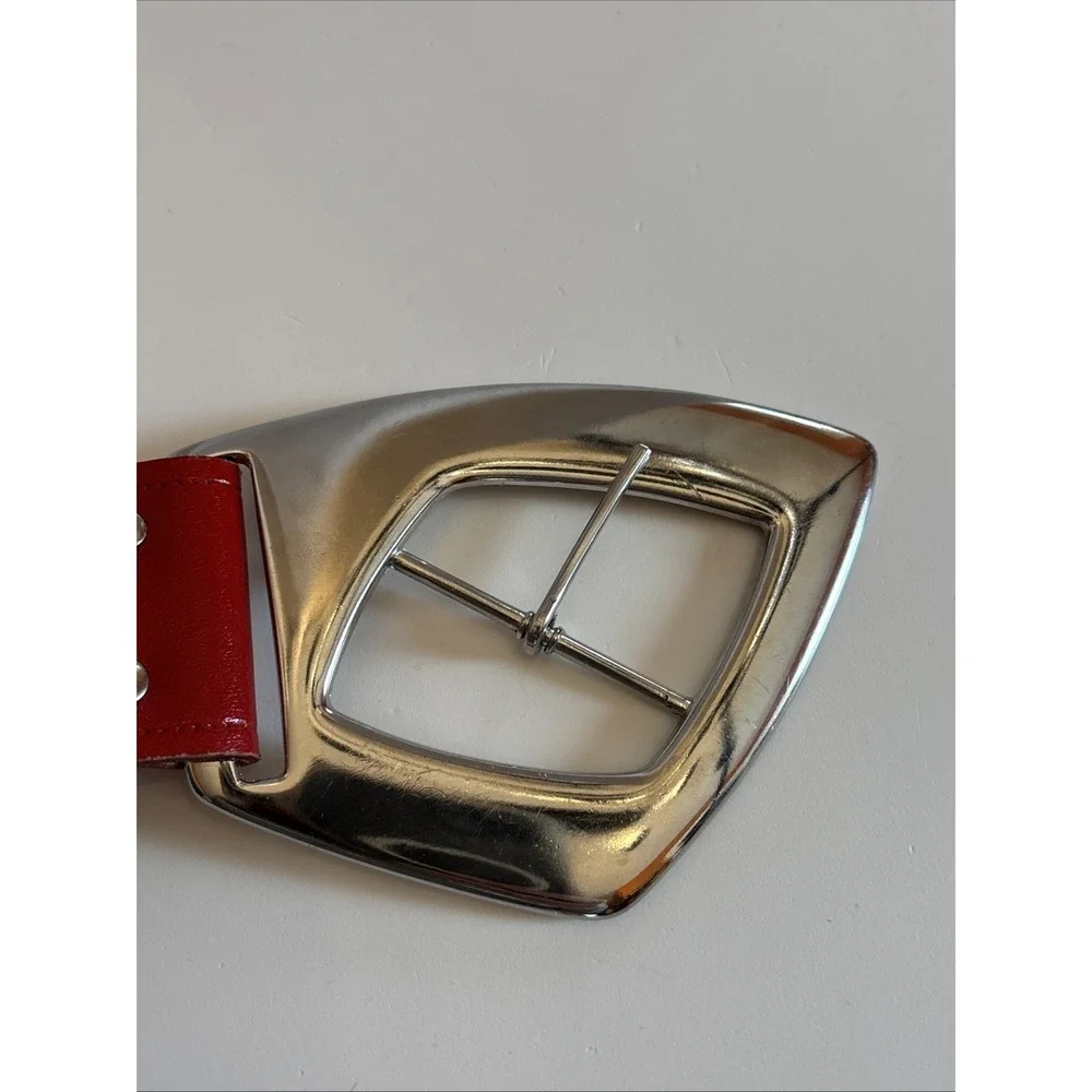 Vtg 1985 Ladies Wide Leather Boston Red Belt #‎ 9993 38